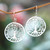 Sterling silver dangle earrings, 'Glowing Naturally' - Polished Round Tree-Themed Sterling Silver Dangle Earrings