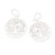 Sterling silver dangle earrings, 'Glowing Naturally' - Polished Round Tree-Themed Sterling Silver Dangle Earrings