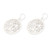 Sterling silver dangle earrings, 'Glowing Naturally' - Polished Round Tree-Themed Sterling Silver Dangle Earrings