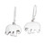 Sterling silver dangle earrings, 'Sulawesi Elephant' - Modern Elephant-Themed Sterling Silver Dangle Earrings