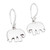 Sterling silver dangle earrings, 'Sulawesi Elephant' - Modern Elephant-Themed Sterling Silver Dangle Earrings