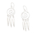 Kronleuchter-Ohrringe aus Sterlingsilber, „Wasserspirale“ – Hochglanzpolierte spiralförmige Kronleuchter-Ohrringe aus Sterlingsilber