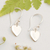 Sterling silver dangle earrings, 'My Little Heart' - High-Polished Heart-Shaped Dangle Earrings from Bali