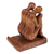 Wood phone holder, 'Best Brotherhood' - Hand-Carved Inspirational Jempinis Wood Phone Holder