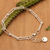 Sterling silver charm bracelet, 'Discreet Luck' - High-Polished Minimalist Sterling Silver Charm Bracelet