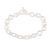 Sterling silver link bracelet, 'Ring Promise' - Polished Sterling Silver Link Bracelet with Round Pieces