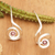 Garnet drop earrings, 'Rhythm of Bali' - Musical-Themed High-Polished Garnet Drop Earrings from Bali