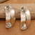 Sterling silver drop earrings, 'Dazzling Balance' - High-Polished Abstract Sterling Silver Drop Earrings