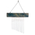 Bamboo wind chime, 'Early Morning Song in Blue' - Bamboo Wind Chime in Blue with Nine Aluminum Pipes from Bali thumbail