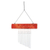 Bamboo wind chime, 'Early Morning Song in Red' - Red Bamboo Wind Chime with Nine Aluminum Pipes from Bali