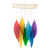 Bamboo and glass wind chime, 'Rainbow Tunes' - Handcrafted Rainbow Glass and Bamboo Wind Chime from Bali