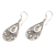 Blue topaz dangle earrings, 'Swinging Moon' - Sterling Silver Swinging Blue Topaz Stones Dangle Earrings