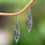 Sterling silver dangle earrings, 'Bali Style' - Sterling Silver Dangle Earrings with Textured Balinese Motif
