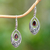 Garnet dangle earrings, 'Sacred Romance' - Classic Polished One-Carat Natural Garnet Dangle Earrings