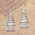 Sterling silver dangle earrings, 'My Temple' - Polished Balinese Temple Sterling Silver Dangle Earrings