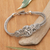 Sterling silver pendant bracelet, 'Dragonfly Medal' - Classic Dragonfly-Themed Sterling Silver Pendant Bracelet