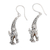 Sterling silver dangle earrings, 'Basuki Face' - Classic Basuki Dragon-Themed Sterling Silver Dangle Earrings
