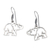 Sterling silver dangle earrings, 'Teeny Elephants' - Polished Elephant-Shaped Sterling Silver Dangle Earrings