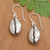 Sterling silver dangle earrings, 'Immortal Coffee' - Polished Coffee Bean-Shaped Sterling Silver Dangle Earrings
