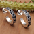 Sterling silver half-hoop earrings, 'Harmony in Bali' - Classic Sterling Silver Half-Hoop Earrings from Bali
