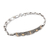 Gold-accented sterling silver pendant bracelet, 'Paradisial Diamonds' - Diamond-Patterned 18k Gold-Accented Pendant Bracelet