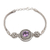 Amethyst pendant bracelet, 'Gong of Wisdom' - Classic Gong-Themed One-Carat Amethyst Pendant Bracelet