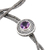 Amethyst lariat necklace, 'Amethyst Sense' - Fair Trade Balinese Faceted 1-Carat Amethyst Lariat Necklace