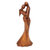 Holzskulptur „Promised Passion“ – romantische halbabstrakte handgeschnitzte Suar-Holzskulptur