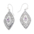 Amethyst dangle earrings, 'Kite Festival in Purple' - Geometric Floral Silver Dangle Earrings with Amethyst Stones