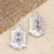 Amethyst dangle earrings, 'Woman Beauty in Purple' - Silver Dangle Earrings with Marquise-Shaped Amethyst Stones