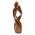 Wood sculpture, 'Togetherness Forever' - Romantic Handcrafted Semi-Abstract Suar Wood Sculpture