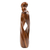 Wood sculpture, 'Togetherness Forever' - Romantic Handcrafted Semi-Abstract Suar Wood Sculpture