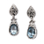 Blue topaz dangle earrings, 'Fantasy Nest' - Balinese Silver Dangle Earrings with Blue Topaz Gemstones