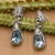 Blue topaz dangle earrings, 'Fantasy Nest' - Balinese Silver Dangle Earrings with Blue Topaz Gemstones