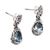 Blue topaz dangle earrings, 'Fantasy Nest' - Balinese Silver Dangle Earrings with Blue Topaz Gemstones