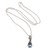 Blue topaz pendant necklace, 'Bird Nest' - Silver Pendant Necklace with One-Carat Blue Topaz Gemstone