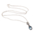 Blautopas-Anhänger-Halskette - Silberne Halskette mit Anhänger und einkarätigem Blautopas-Edelstein