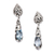 Blue topaz dangle earrings, 'Azure Forest' - Silver Dangle Earrings with Faceted Blue Topaz Gemstones