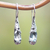 Blue topaz drop earrings, 'Seeds of Evolution' - Silver Drop Earrings from Bali with Blue Topaz Stones