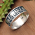 Sterling silver band ring, 'Elephant Legend' - Elephant-Themed Polished Sterling Silver Band Ring