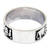 Sterling silver band ring, 'Elephant Legend' - Elephant-Themed Polished Sterling Silver Band Ring