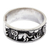 Sterling silver band ring, 'Lion Legend' - Lion-Themed Polished Sterling Silver Band Ring