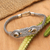 Citrine pendant bracelet, 'Everlasting Happiness' - Faceted Citrine Sterling Silver Infinity Pendant Bracelet