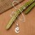 Sterling silver pendant necklace, 'Letter E' - Polished Sterling Silver Letter E Pendant Necklace from Bali
