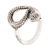 Sterling silver band ring, 'Cobra Shadow' - Classic Snake-Shaped Sterling Silver Band Ring from Bali