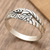 Sterling silver band ring, 'Loyalty Knot' - Traditional Polished and Oxidized Sterling Silver Band Ring