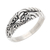 Sterling silver band ring, 'Loyalty Knot' - Traditional Polished and Oxidized Sterling Silver Band Ring