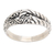 Sterling silver band ring, 'Loyalty Knot' - Traditional Polished and Oxidized Sterling Silver Band Ring