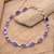 Amethyst tennis-style bracelet, 'Purple Vibes' - Polished Amethyst and Sterling Silver Tennis-Style Bracelet