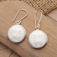 Sterling silver dangle earrings, 'Lunar Romance'